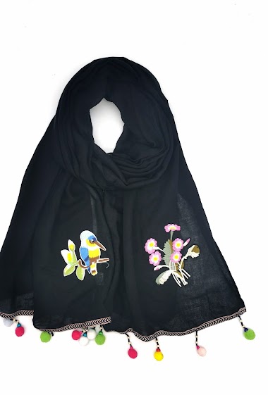 Wholesaler M&P Accessoires - Embroidered scarf
