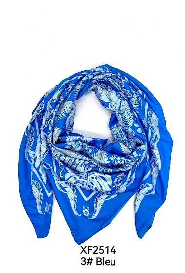 Wholesaler M&P Accessoires - Square shawl scarf 130*130 cm printed with gilding