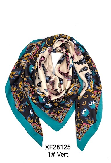 Großhändler M&P Accessoires - Square shawl scarf 130*130 cm printed