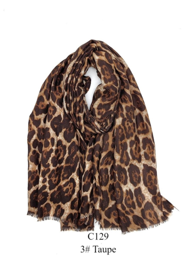 Grossiste M&P Accessoires - Foulard imprimé animal léopard