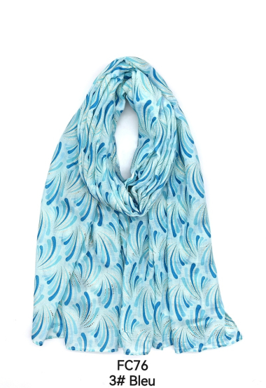 Wholesaler M&P Accessoires - Print scarf with gilding