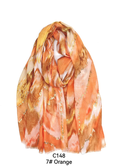 Wholesaler M&P Accessoires - Gradient print scarf with gilding