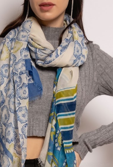 Großhändler M&P Accessoires - Flower print scarf