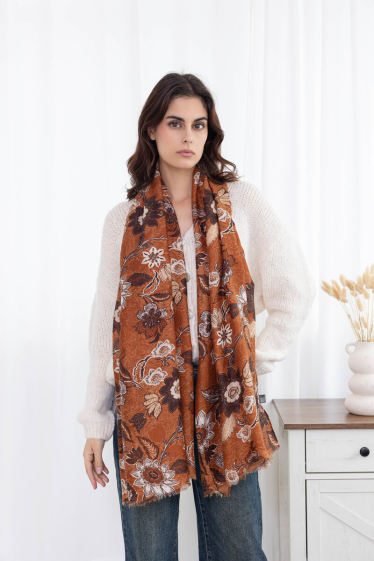 Grossiste M&P Accessoires - Foulard imprimé fleurs