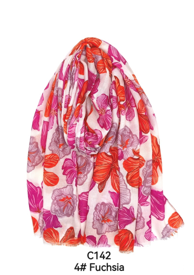 Großhändler M&P Accessoires - Schal mit Blumenmuster