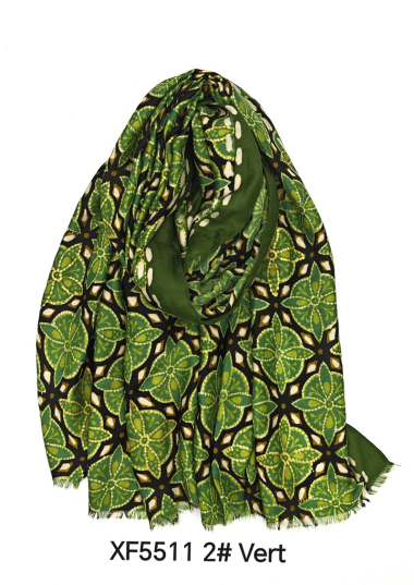 Grossiste M&P Accessoires - Foulard imprimé géométrique avec dorure