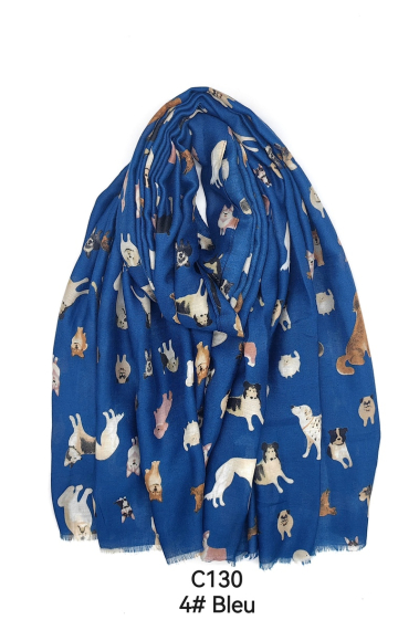 Wholesaler M&P Accessoires - Dog pattern printed scarf