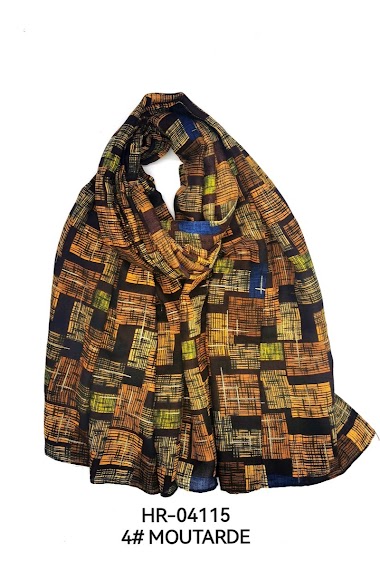 Großhändler M&P Accessoires - Schal mit Muster und Golddruck