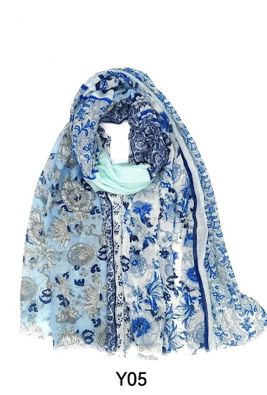 Großhändler M&P Accessoires - Flower print scarf