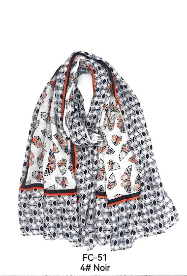Großhändler M&P Accessoires - Butterfly print scarf