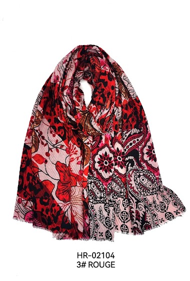Großhändler M&P Accessoires - Printed pleated scarf