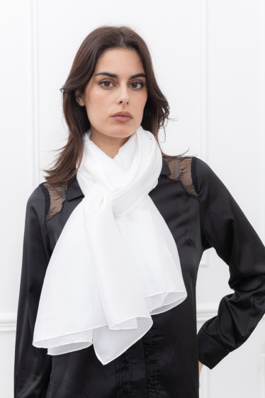 Wholesaler M&P Accessoires - Plain satin scarf 180*85cm