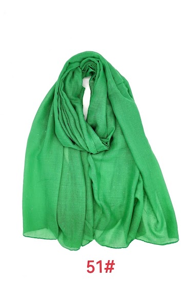 Großhändler M&P Accessoires - Plain glitter scarf 180*70 cm