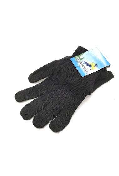 Wholesaler M&P Accessoires - Plain black acrylic single mesh gloves