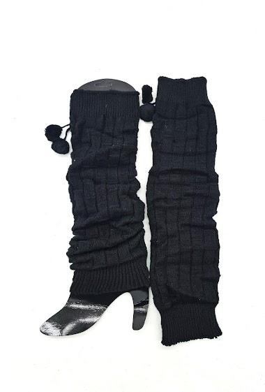 Grossiste M&P Accessoires - Gants jambes jambières avec pompons