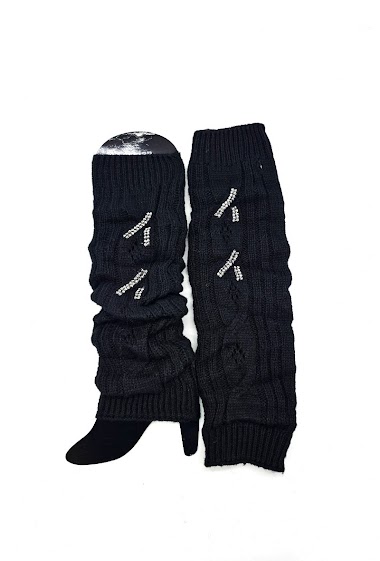 Wholesaler M&P Accessoires - Gloves legs leggings with rhinestones