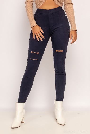 Grossiste M&P Accessoires - Pantalon skinny déchirés marine ou noir