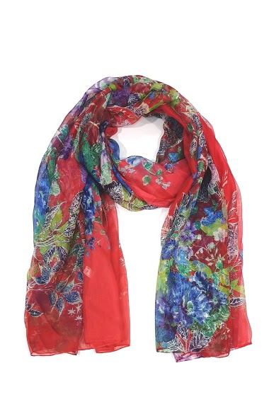 Wholesaler M&P Accessoires - Pareo shawl light silk scarf printed 190 * 110 CM