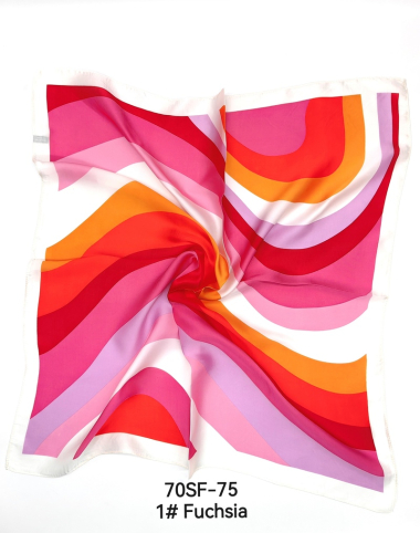 Mayorista M&P Accessoires - Cuadrado pequeño 70*70 cm estampado rayas multicolor