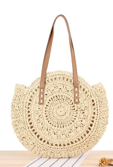 Bohemian shoulder bag braided beach bag