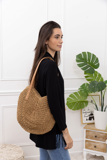 Wholesaler M&P Accessoires - Bohemian shoulder bag braided beach bag