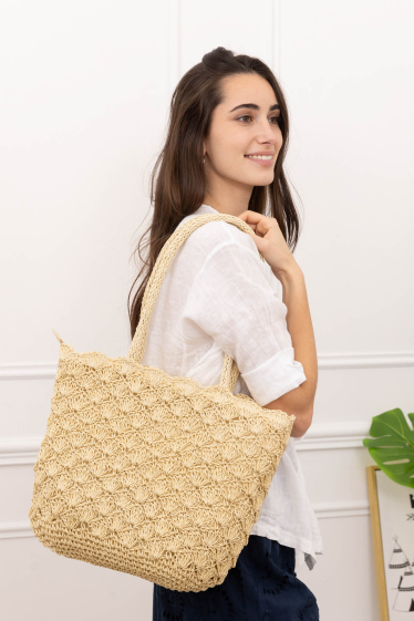 Wholesaler M&P Accessoires - Woven basket tote bag