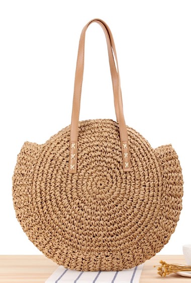 Großhändler M&P Accessoires - Shoulder tote bag braided beach bag
