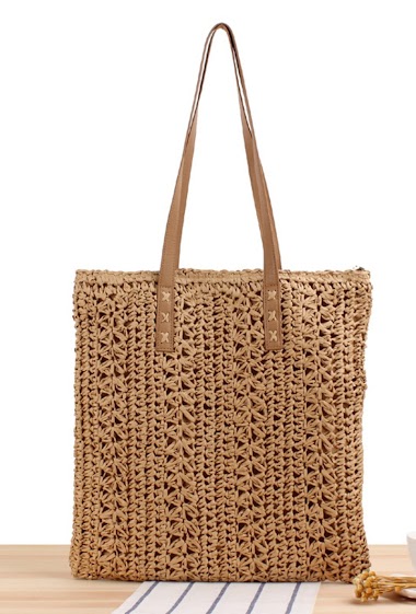 Großhändler M&P Accessoires - Shoulder tote bag braided beach bag