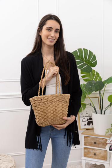 Wholesaler M&P Accessoires - Shoulder tote bag braided beach bag
