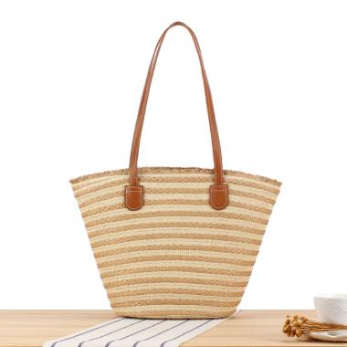 Wholesaler M&P Accessoires - Shoulder tote bag woven beach bag