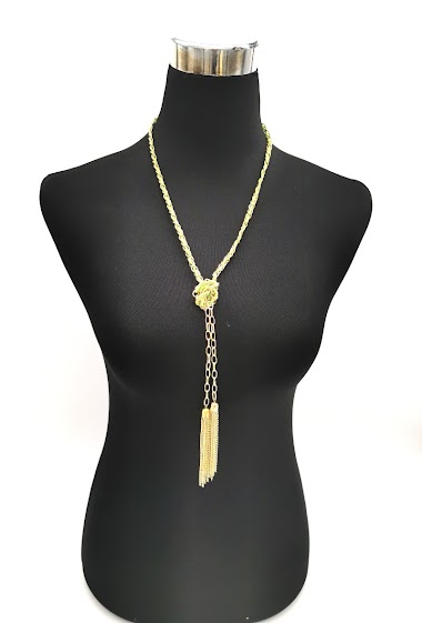Wholesaler M&P Accessoires - Long necklace in fancy metal