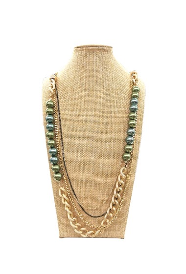 Großhändler M&P Accessoires - Fancy metal multi chain long necklace