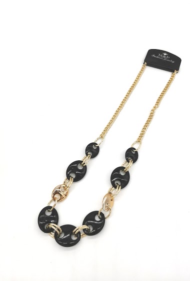 Wholesaler M&P Accessoires - Long necklace PVC and metal