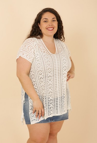 Wholesaler M&P Accessoires - Perforated knit tunic