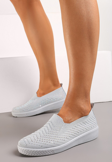 Wholesaler Mulanka - Soft fabric sneaker with a metallic stripe