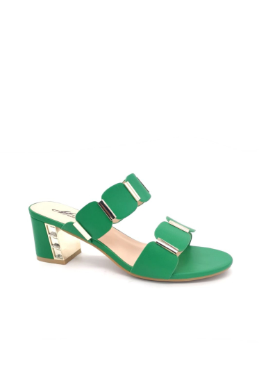 Wholesaler Mulanka - plain mules with two straps and a special heel