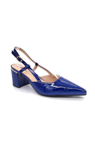 Wholesaler Mulanka - patent heeled pumps with a yoke at the back with a strap