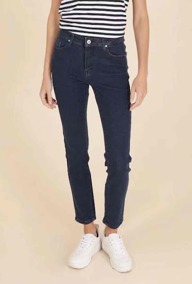 Wholesaler MUSY MUSE - Dark blue faded slim jeans