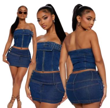 Wholesaler MW Studio - jeans top and skirt set