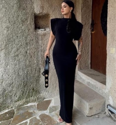 Mayorista MW Studio - elegante vestido negro de mujer