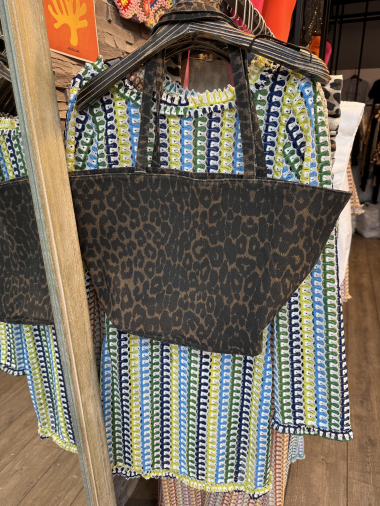 Wholesaler MW Studio - leopard print tote bag