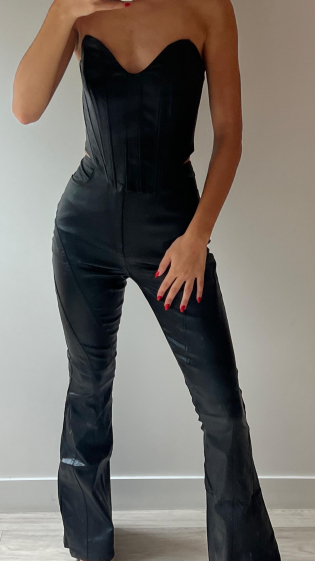 Großhändler MW Studio - BESCHICHTETES BUSTIER-TOP MIT EFFEKT