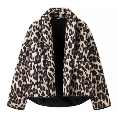 Mayorista MW Studio - chaqueta acolchada de leopardo