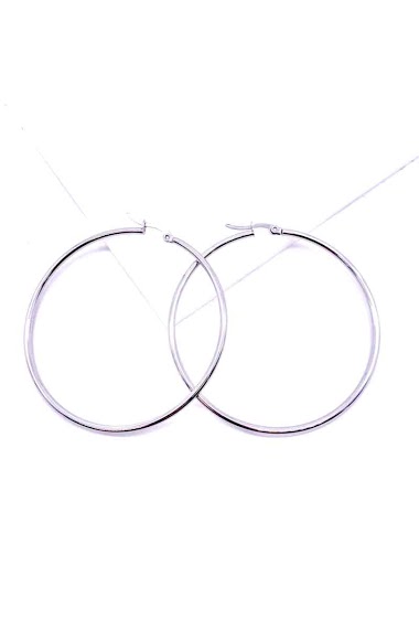 Wholesaler MY ACCESSORIES PARIS - Earring stainless steel Hoop