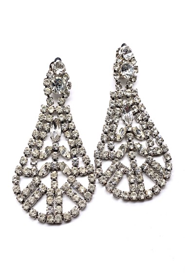 Wholesaler MY ACCESSORIES PARIS - Earrings strass clips XL