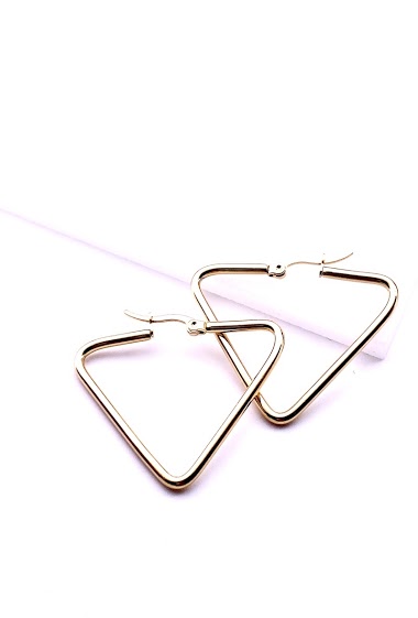 Großhändler MY ACCESSORIES PARIS - Earring triangle, stainless steel