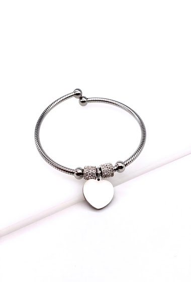 Großhändler MY ACCESSORIES PARIS - Bracelet cable stainless steel heart