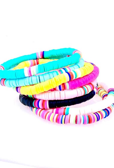 Wholesaler MY ACCESSORIES PARIS - Bracelet elastic heishi stye