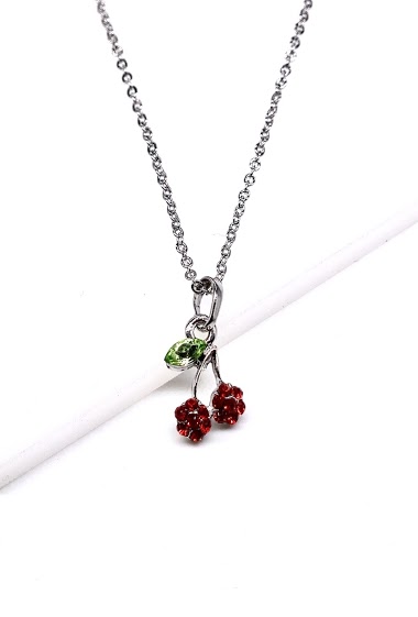 Wholesaler MY ACCESSORIES PARIS - Necklace chain cherry