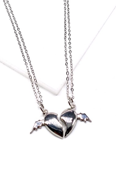 Wholesaler MY ACCESSORIES PARIS - Necklace metal heart